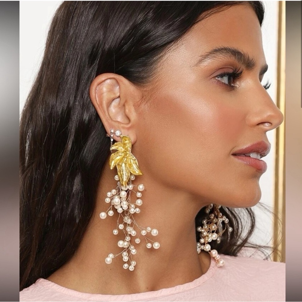 Zara pearl beaded earrings